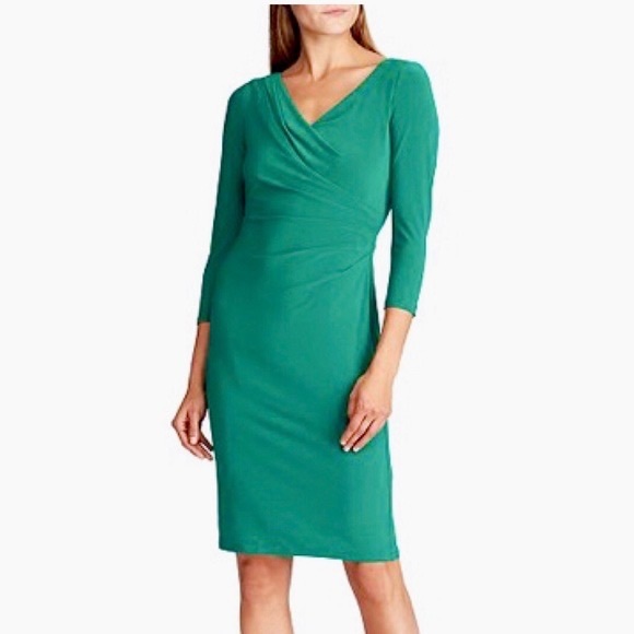 Ralph Lauren Dresses & Skirts - Ralph Lauren emerald green faux wrap dress.
